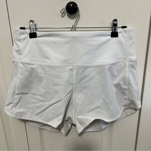 Lululemon Speed Up Short Long High-Rise *4" in‎ White Size 8 GUC